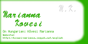 marianna kovesi business card