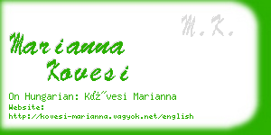 marianna kovesi business card